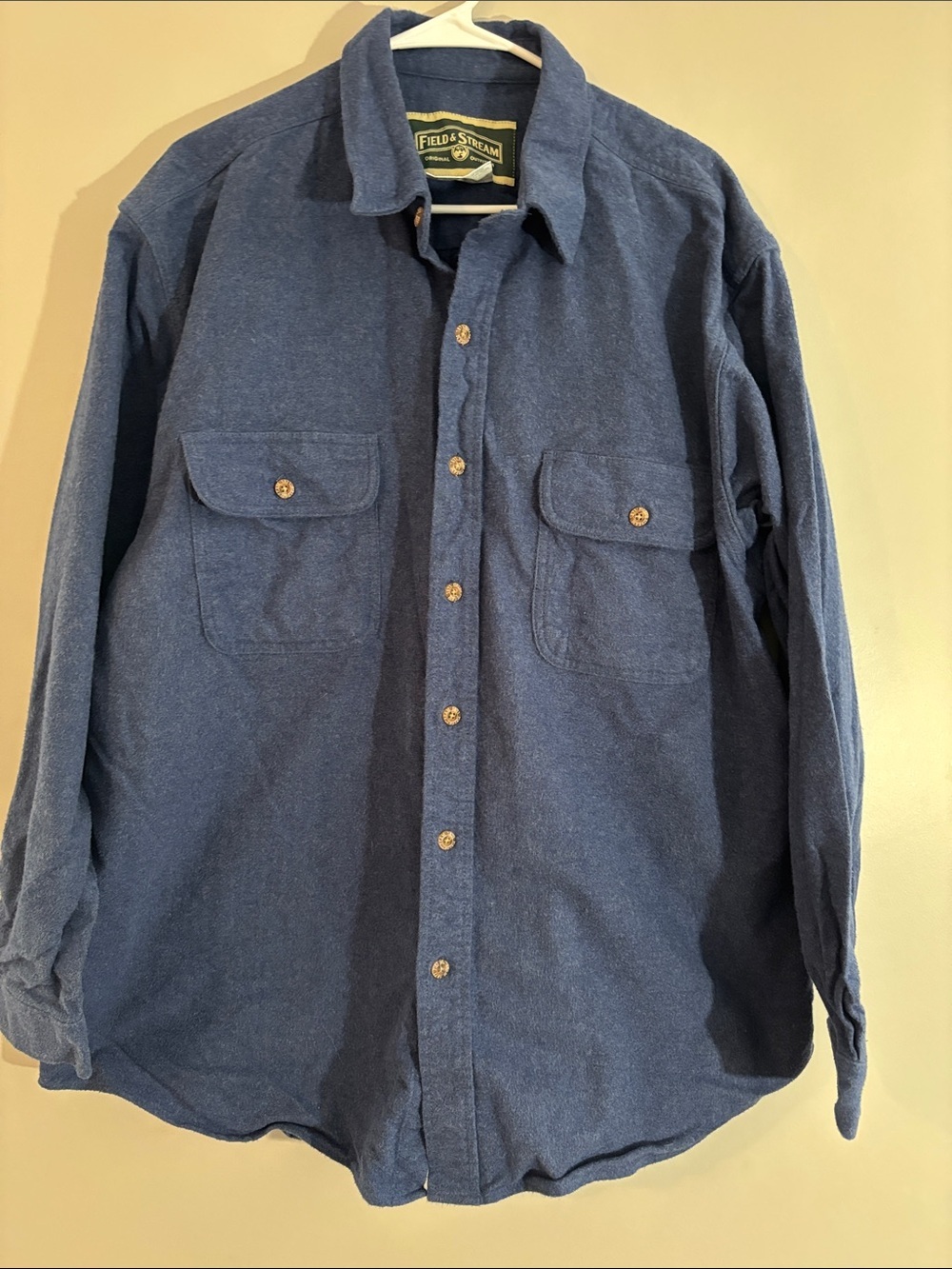 Field & Stream Indigo Blue Casual Button-Front Shirt